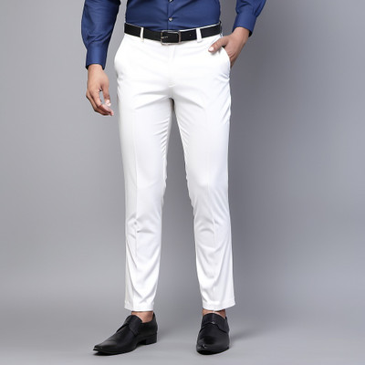 AXOLOTL Regular Fit Men White Trousers