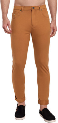 one sky Regular Fit Men Brown Trousers