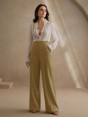 KOTTY Relaxed Women Brown Trousers