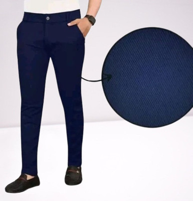Advikfashion Slim Fit Men Blue Trousers