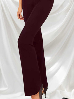 Tiki Tees Regular Fit Women Maroon Trousers