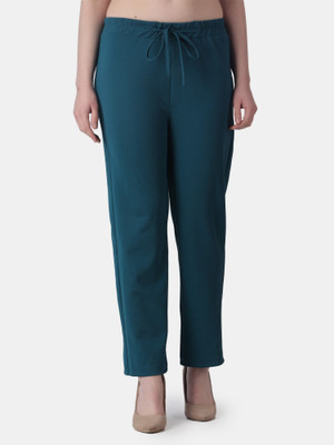 POPWINGS Regular Fit Women Blue Trousers