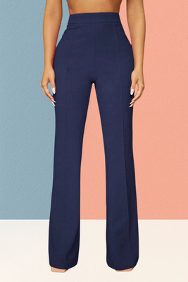 AKOTTY Regular Fit Women Dark Blue Trousers