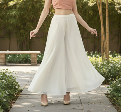 Zeba Creation Regular Fit Women White Trousers