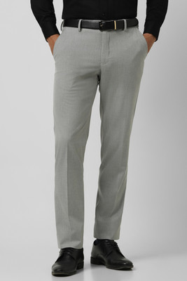 VAN HEUSEN Slim Fit Men Grey Trousers
