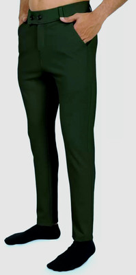 aayansh creations Relaxed Men Dark Green Trousers