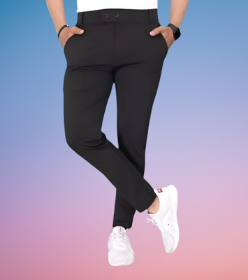 Tip Top Regular Fit Men Black Trousers