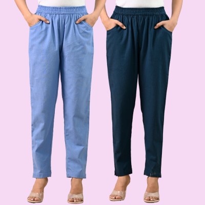 SAAV Regular Fit Women Blue, Dark Blue Trousers