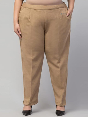MISS DESIRE Regular Fit Women Beige Trousers
