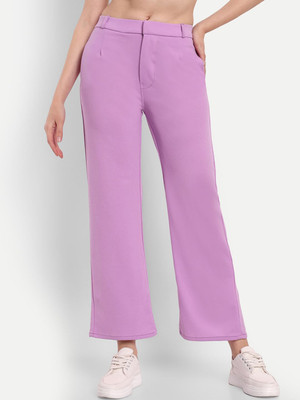 NEXT ONE Straight Fit Women Purple Trousers