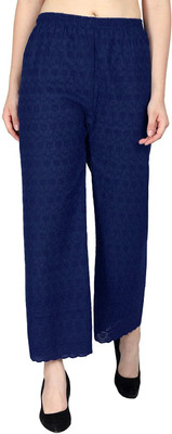 SMAASUM Comfort Fit Women Blue Trousers