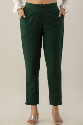 Kohsh Regular Fit Women Green Trousers