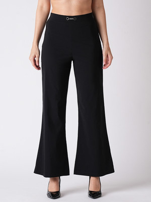 Globus Flared Women Black Trousers