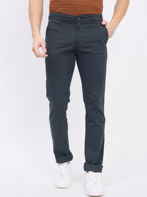 DUKE Slim Fit Men Grey Trousers