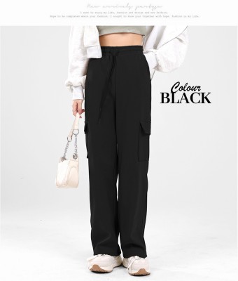 Anaya Fashion Regular Fit Women Black Trousers