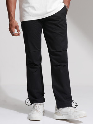 HIGHLANDER Straight Fit Men Black Trousers