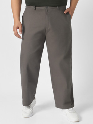 Urbano Plus Loose Fit Men Grey Trousers