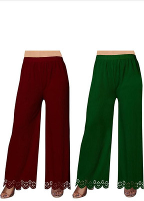 ALKASWAA CLOTHING Flared Women Green, Maroon Trousers