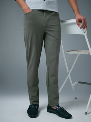 TECHNOSPORT Straight Fit Men Green Trousers