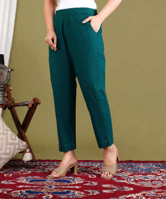 Gamyam Regular Fit Women Dark Green Trousers
