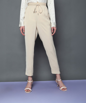 VERO MODA Slim Fit Women Beige Trousers