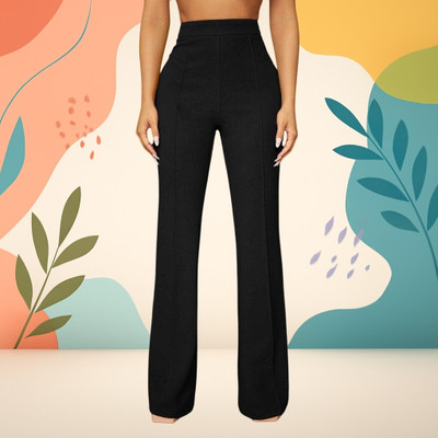 nitafashion Loose Fit Women Black Trousers