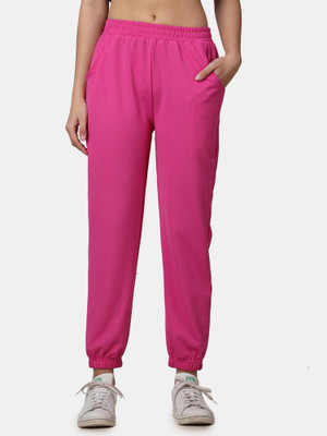 POPWINGS Relaxed Women Pink Trousers