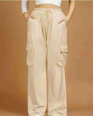 Detour Regular Fit Women Cream Trousers