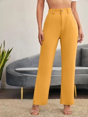 WOMEN MODE Regular Fit Women Yellow Trousers