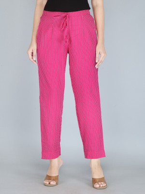 Kriftee Regular Fit Women Pink Trousers