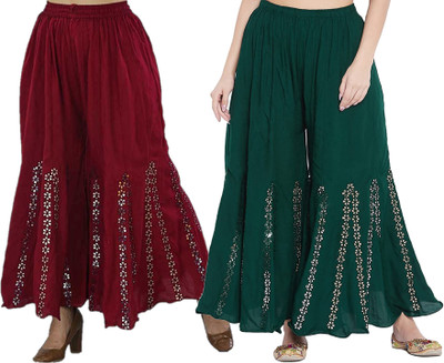 MIXFIT Flared Women Multicolor Trousers