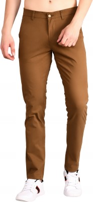 Tim Paris Regular Fit Men Brown Trousers