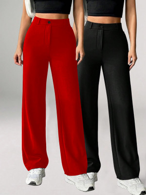 Toochki Relaxed Women Black Trousers
