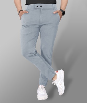 HIDE LOOK Comfort Fit Men Grey Trousers