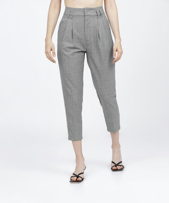 Tokyo Talkies Regular Fit Women Grey Trousers