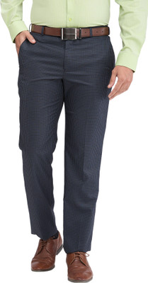 PARK AVENUE Regular Fit Men Blue Trousers