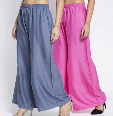 Bamboo Breeze Flared Women Multicolor Trousers