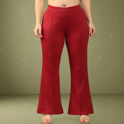 Anitafashion Loose Fit Women Maroon Trousers