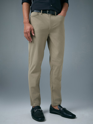 TECHNOSPORT Straight Fit Men Khaki Trousers