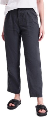 BEWAKOOF Regular Fit Women Grey Trousers