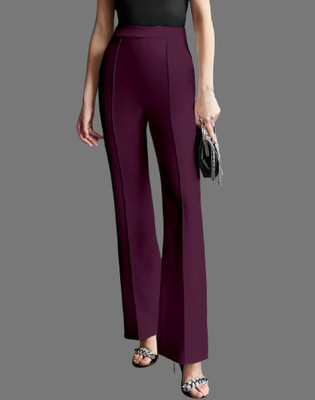 SHAHVEER CREATION Relaxed Women Purple Trousers