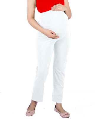 Lenam Regular Fit Women White Trousers