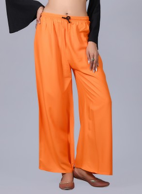 INFABKARAN Regular Fit Women Orange Trousers