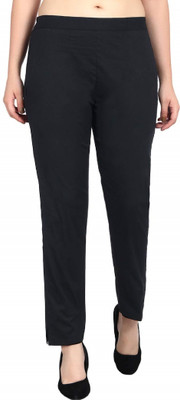 HouseOfCommon Regular Fit Women Black Trousers