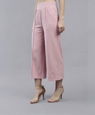 saffe Regular Fit Women Pink Trousers