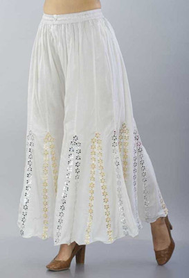 VERNI Regular Fit Women White Trousers