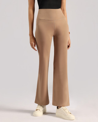 BlissClub Ultimate Flare Pants, Lite - Tall Flared Women Beige Trousers