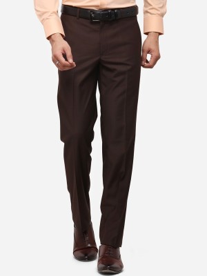 The DS Slim Fit Men Brown Trousers