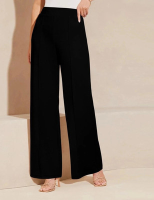 Smartvision Regular Fit Women Black Trousers