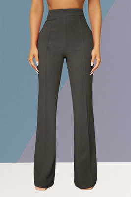 SKD TRENDZ Comfort Fit, Regular Fit Women Grey Trousers